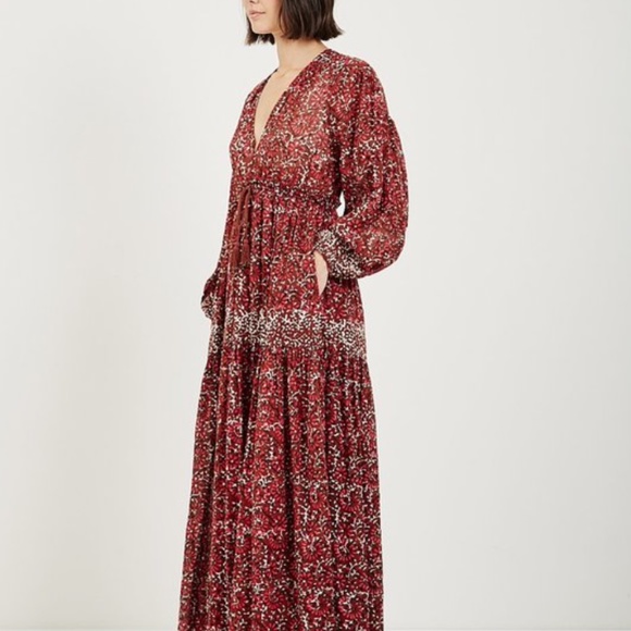 Ulla Johnson Alethea Henna long sleeve red dress size 4. Worn once - Picture 7 of 8